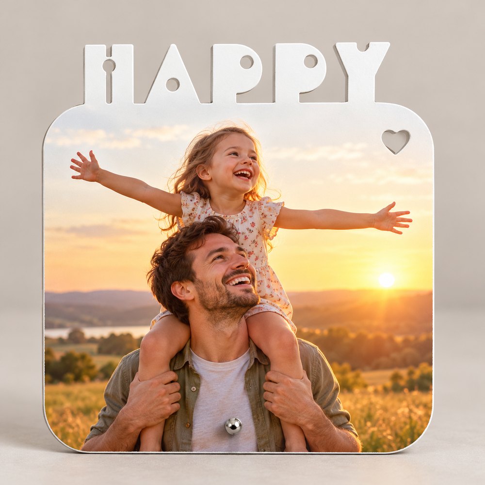 MDF фоторамка HAPPY - 20х20 см с ваша снимка